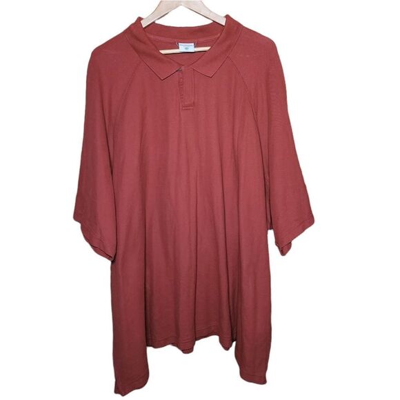 Columbia Red Men's Collared Polo Tee Shirt 5XB - Picture 4 of 9